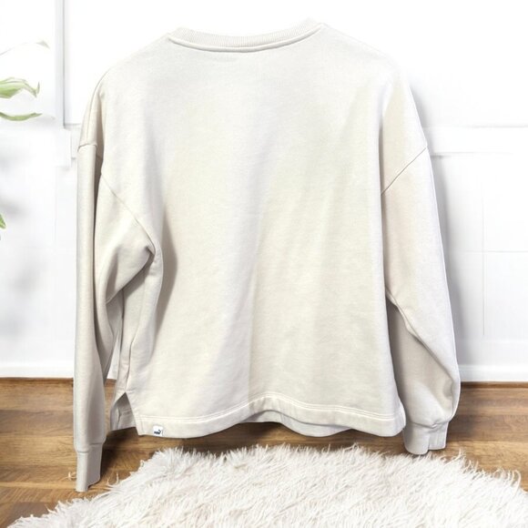 PUMA Women's Cream Colored Sweatshirt Size Medium Excellent Condition Soft - Picture 2 of 7
